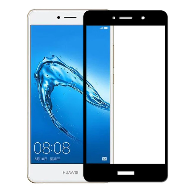Закаленное стекло с полным покрытием для Huawei Y7 2017 Защитная пленка экрана