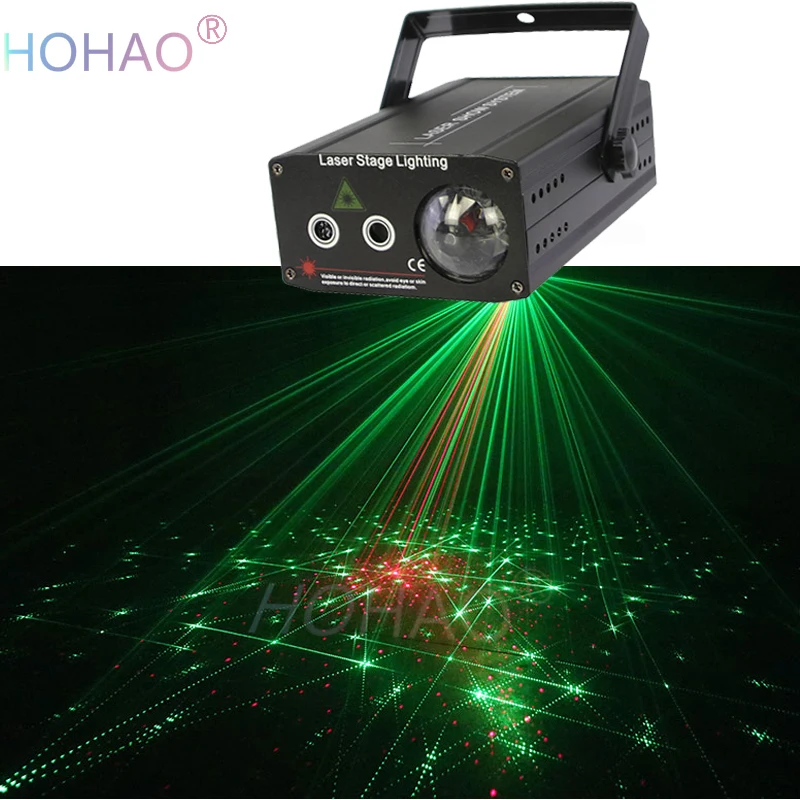 HOHAO Новое прибытие Мини Disco Вечерние огни этапе RGB эффект свет водяной знак 2X много