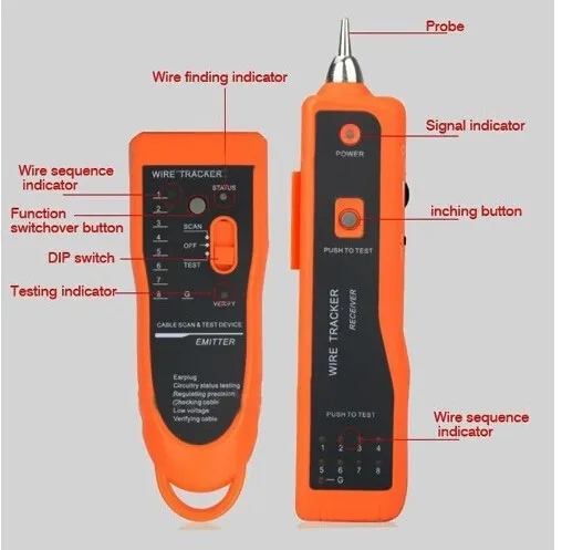 Устройство для диагностики кабеля устройство RJ45 RJ11 Cat5 Cat6 LAN|rj45 colors|rj45 terminationrj45 10 pin