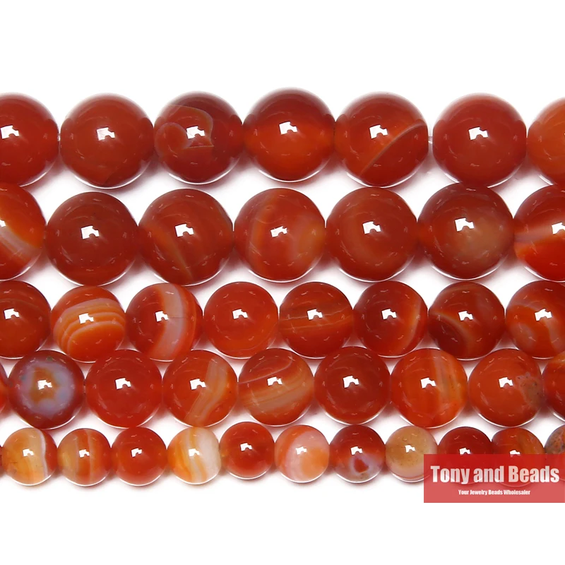 Бусины из натурального агата с красными полосками 4 6 8 10 12 мм|loose beads|beads free shippingfor
