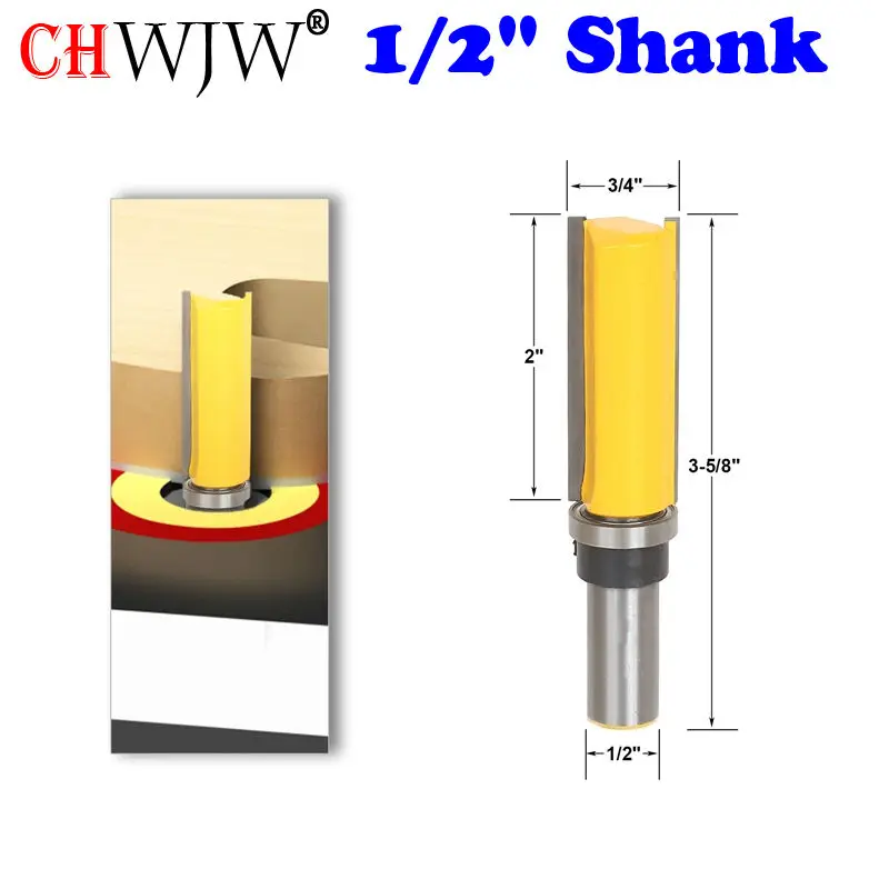 Фрезерный станок с шаблоном рисунка обрезкой 3/4 &quotW X 2&quot H хвостовиком 1/2 &quot для