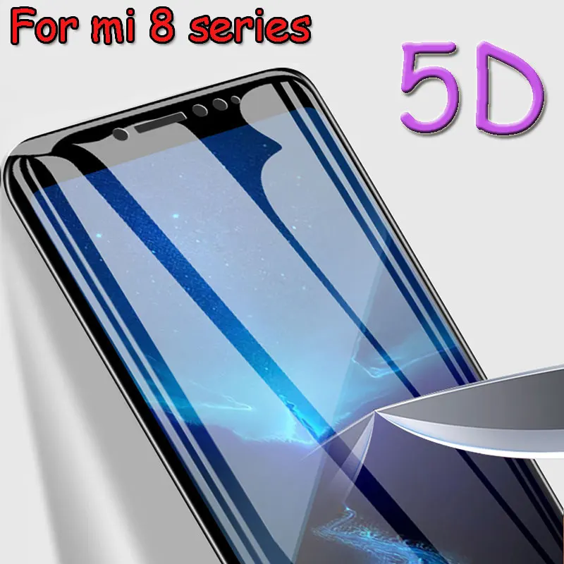 5D чехол из закаленного стекла для Xiaomi mi 8, защитная пленка, полное покрытие для Ksio mi Xio mi Xia mi 8 lite pro 8 lite 8por 8 светильник