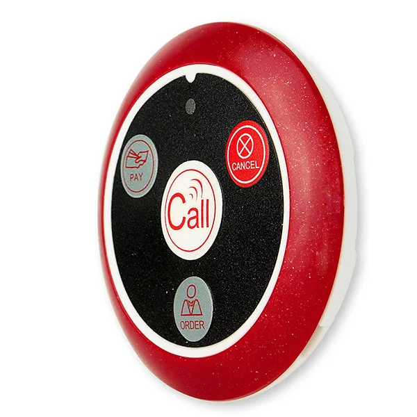 Беспроводной пейджер система вызова ресторанов с 5 кнопками передатчика + 1