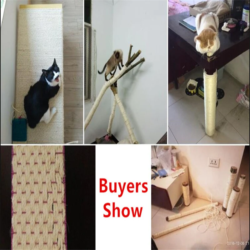 Сизальная веревка для кошек, деревьев, скалолазания, DIY, Когтеточка для кошек, игрушки для изготовления ножек стола, связывающая веревка для кошек, остроконечная коготь