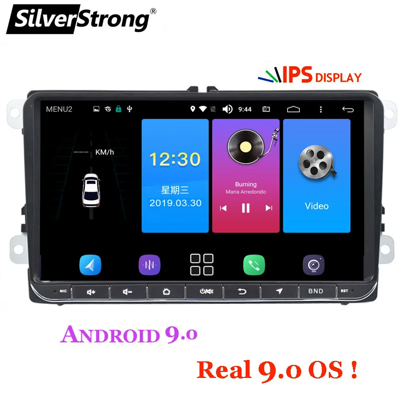 SilverStrong Android9.0 ips 4G модем автомобильный 2Din радио gps для VolksWagen Tiguan Golf MK6 MK5 опционально DSP TPMS DVR