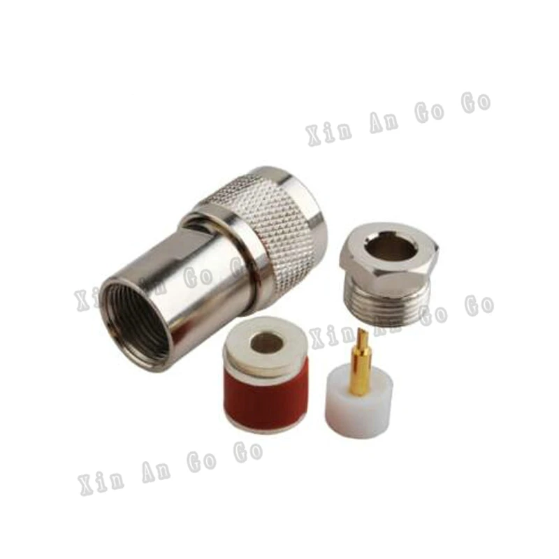 N Штекерный обжимной радиочастотный Разъем прямой обжим для коаксиального