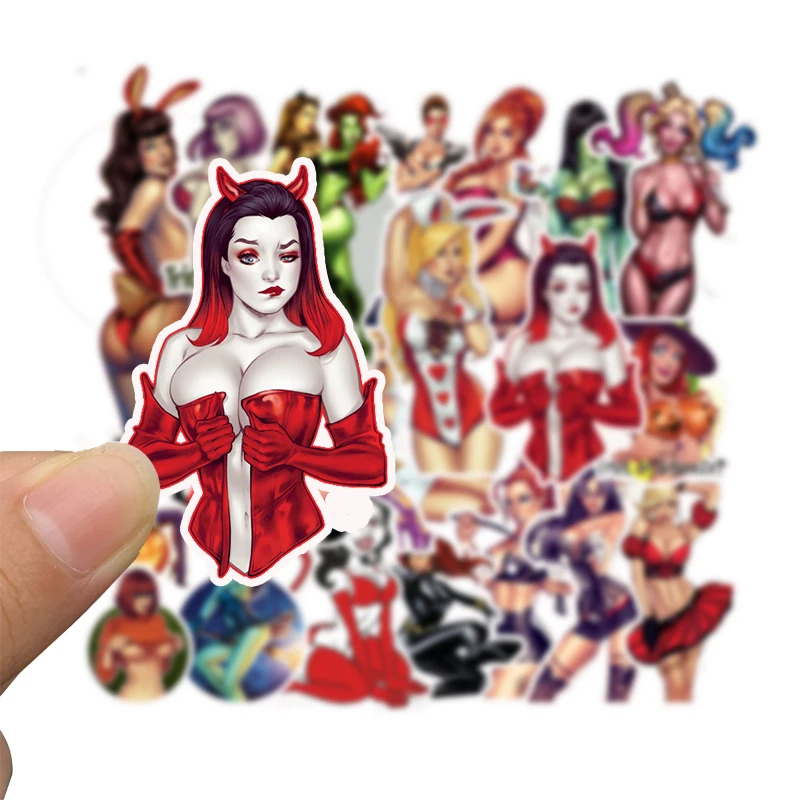 50 шт. граффити стикер подделка вульгарная Мода сексуальная девушка игрушки для