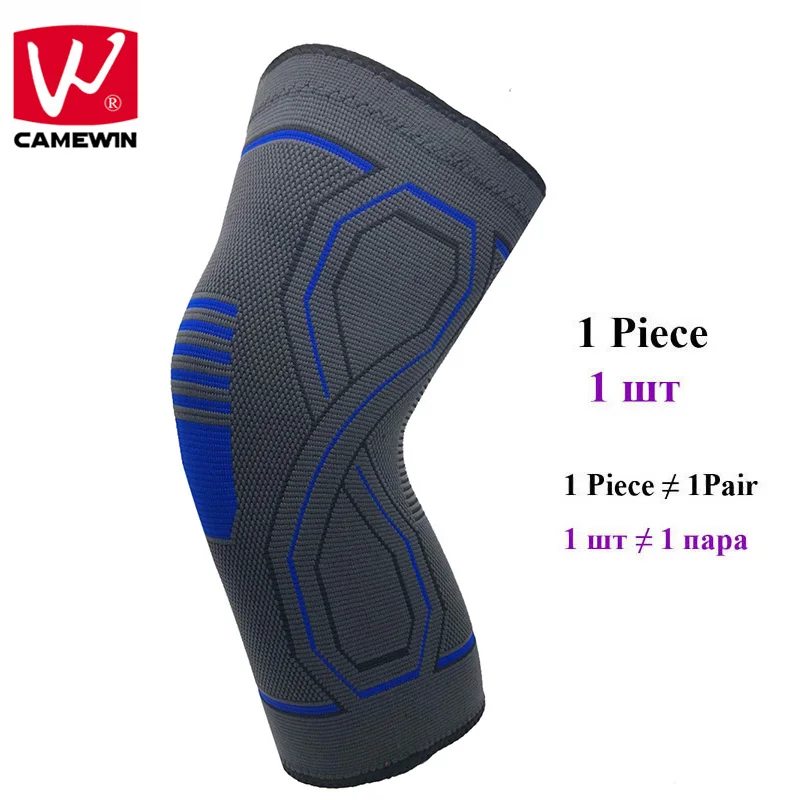 CAMEWIN 1 шт., эластичные дышащие наколенники, наколенники для бега, боли в суставах, артрита и восстановления травм - Цвет: Blue
