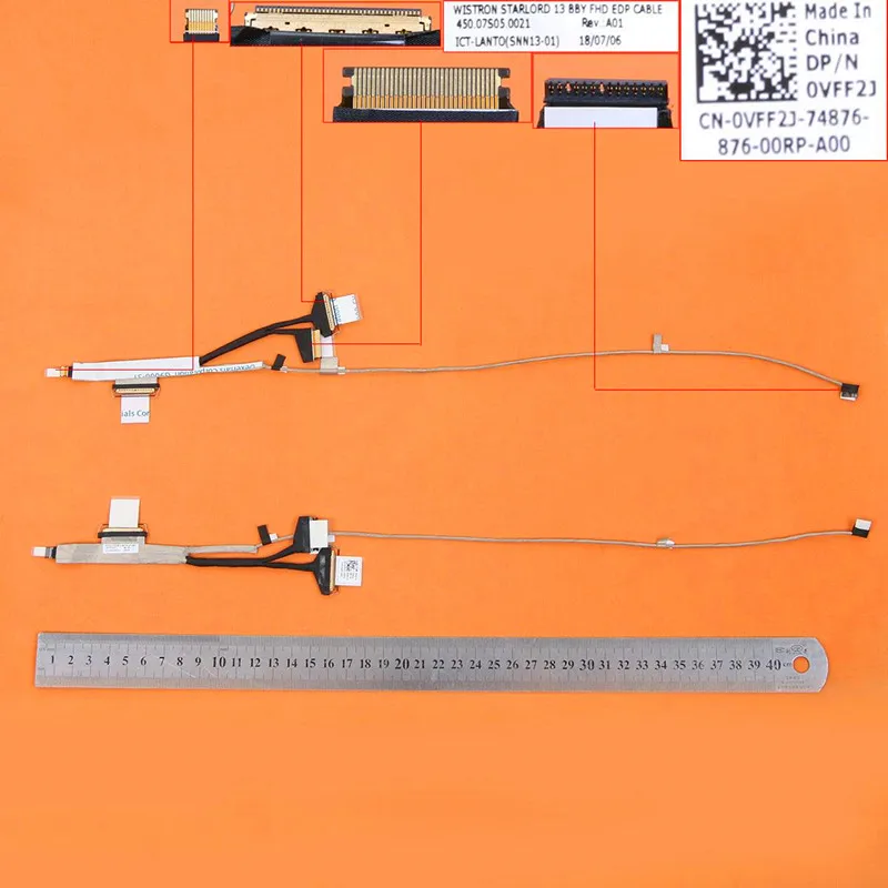 

New LCD LED Video Flex Cable For Dell Inspiron 13 7368 Stariord 13 ,ORG P/N: 0VFF2J 450.07S05.0021 Replacement Repair Notebook L