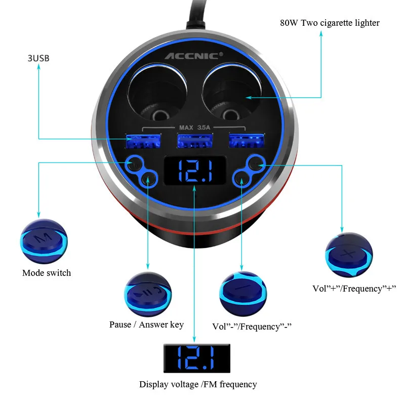 TF/Micro SD музыкальный MP3 плеер Bluetooth автомобильный комплект fm передатчик HandsFree