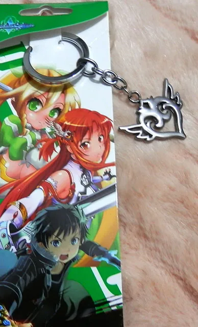 Аниме меч искусство онлайн САО киригая Kazuto Kirito Yuki Asuna брелок для косплея черное