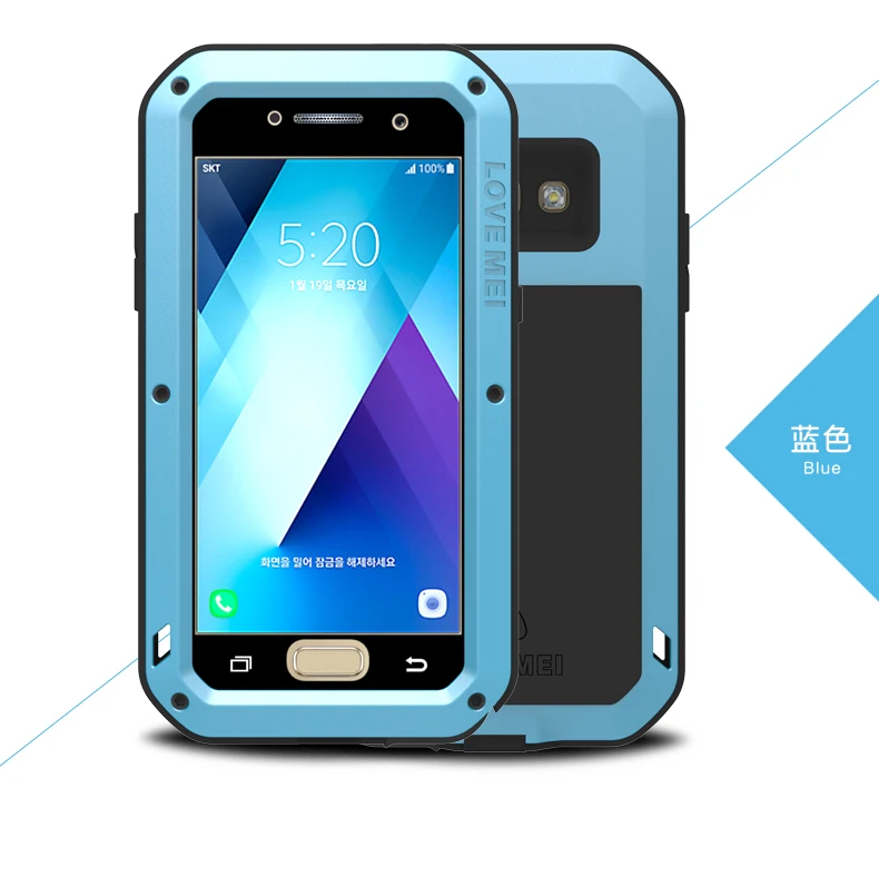 Металлический Алюминиевый Чехол LOVE MEI для Samsung Galaxy A3 2017 A5 мощная броня уличное и