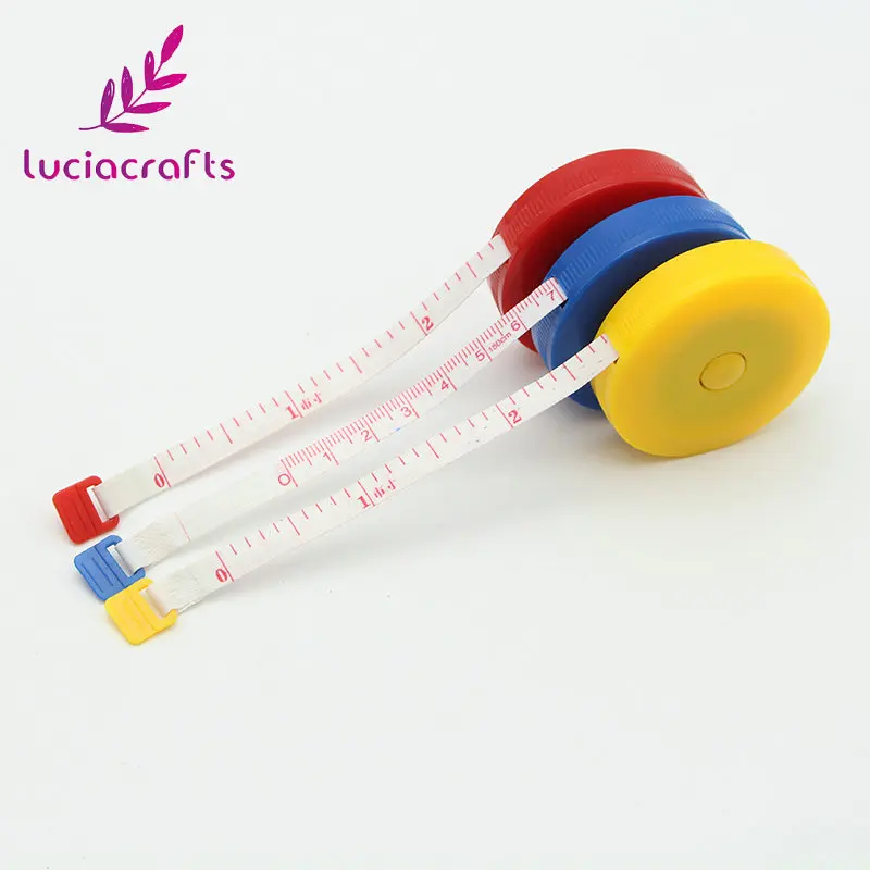 Lucia crafts 150 см случайный цвет круглый для шитья Выдвижной Рулетка мягкая рулетка измерительная линейка Швейные Инструменты 1 шт. J0135