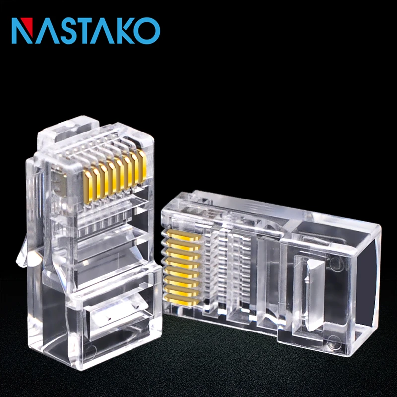 RJ45 разъем Cat5 CAT5e модульная вилка позолоченный 8P8C utp неэкранированный Rj45 сетевой