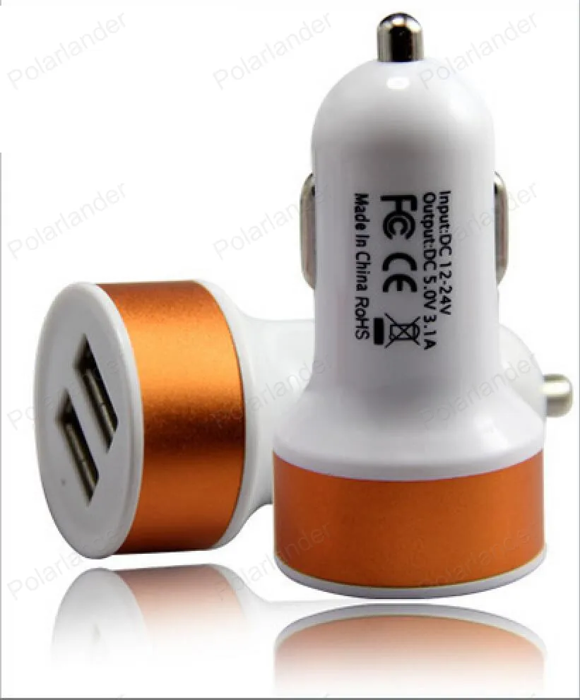 Автомобильное зарядное устройство с двумя USB для мобильных телефонов и цифровых