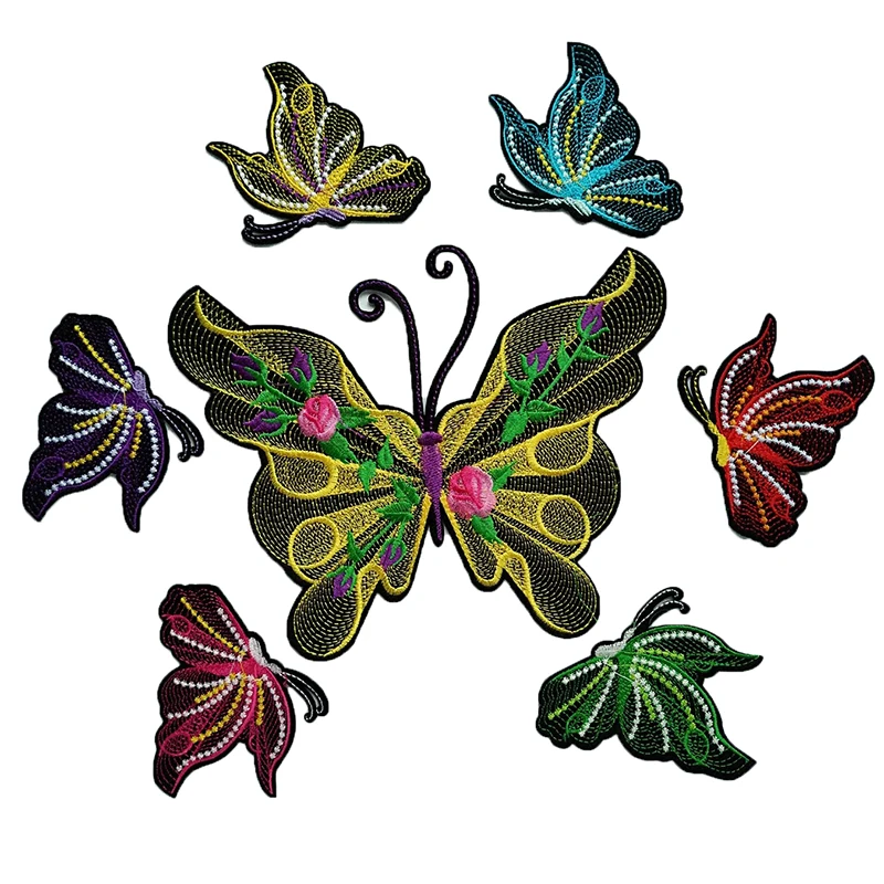 1 шт./6 шт. нашивки ZHUTOUSAN в форме бабочек|applique iron on|iron onapplique |