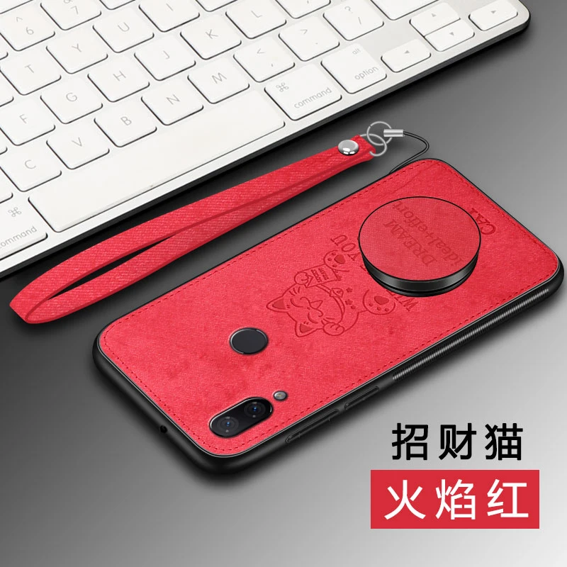 Red Cat PDGB Прочный ТПУ чехол для huawei P20 Pro P30 Lite Honor 10 9 8 Lite 8X 8A 8C 6C Pro V9 Play тканевый чехол с рисунком оленя - Цвет: Red Cat