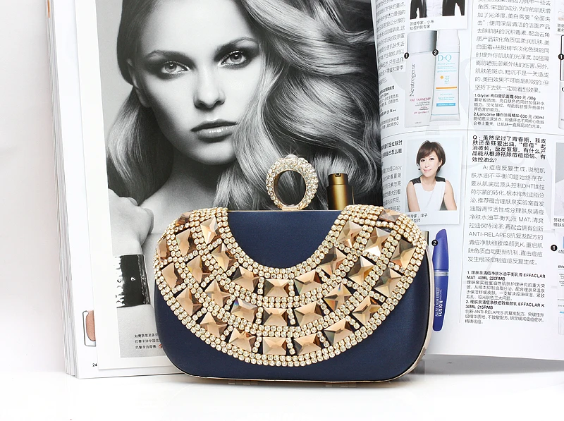 Новый Дизайн 2016 темно-синие сумки-тоуты вечерняя сумка для вечеринки Женский