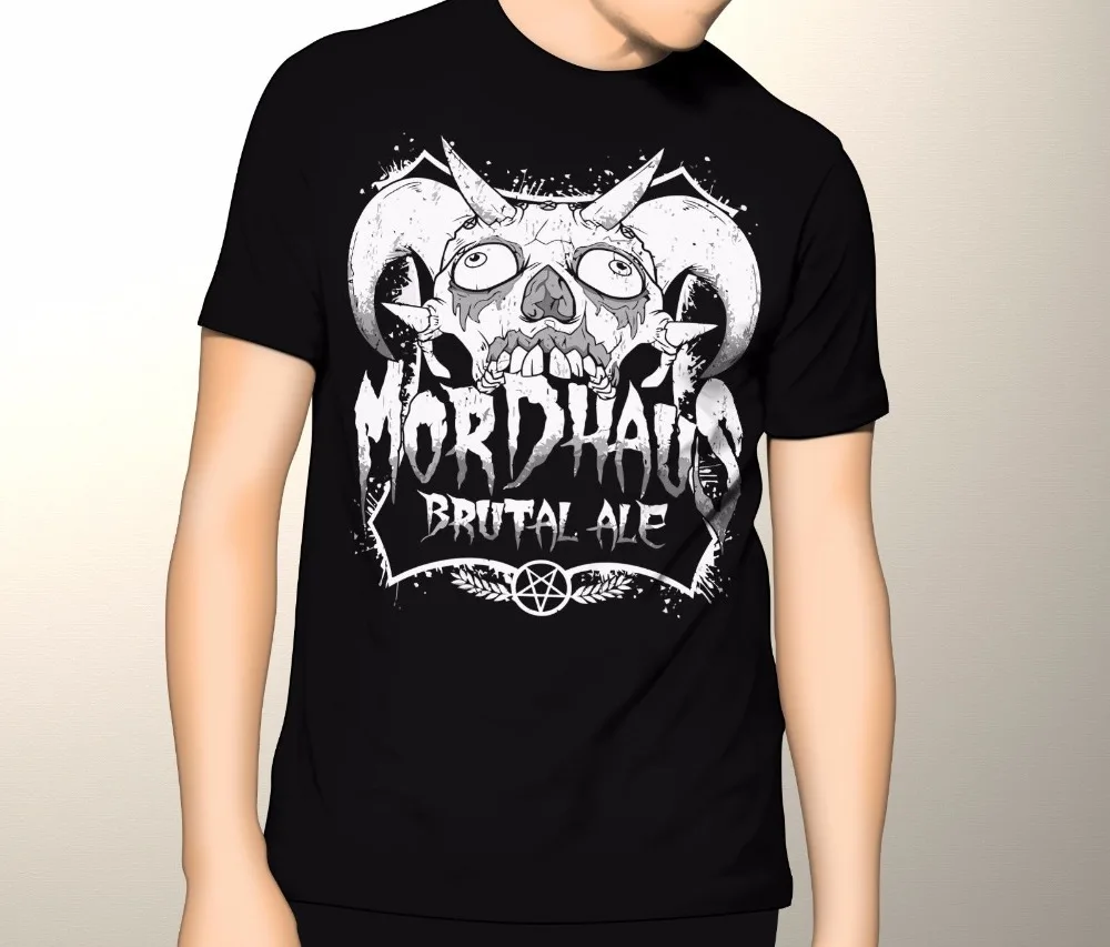 2018 новые летние футболки с металлическим принтом | Mordhaus Ale S 6XL футболка графикой