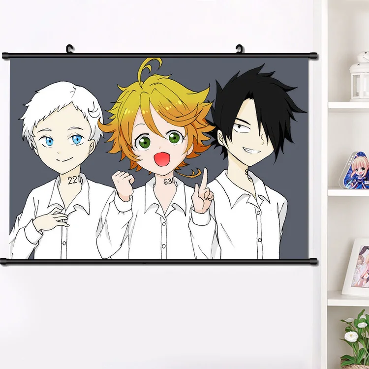Аниме обещанные Neverland Yakusoku no Neverland Норман Эмма Рей Фил Изабелла настенные подвесные плакаты украшение дома 40*60 см