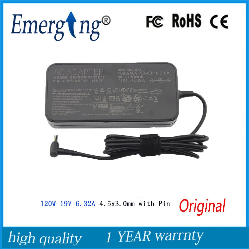 

19V 6.32A 4.5*3.0mm with pin 120W New Slim AC Original Laptop Adapter For ASUS FX50J N56VA550J