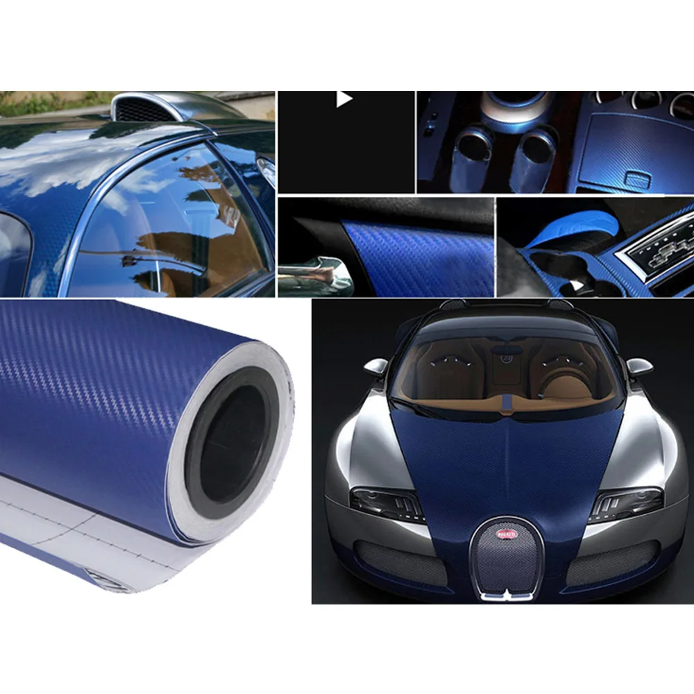 

127x10cm 3D Carbon Fiber Vinyl Car Wrap Sheet Roll Film Car stickers and Decals Motorcycle Car Styling Accessories