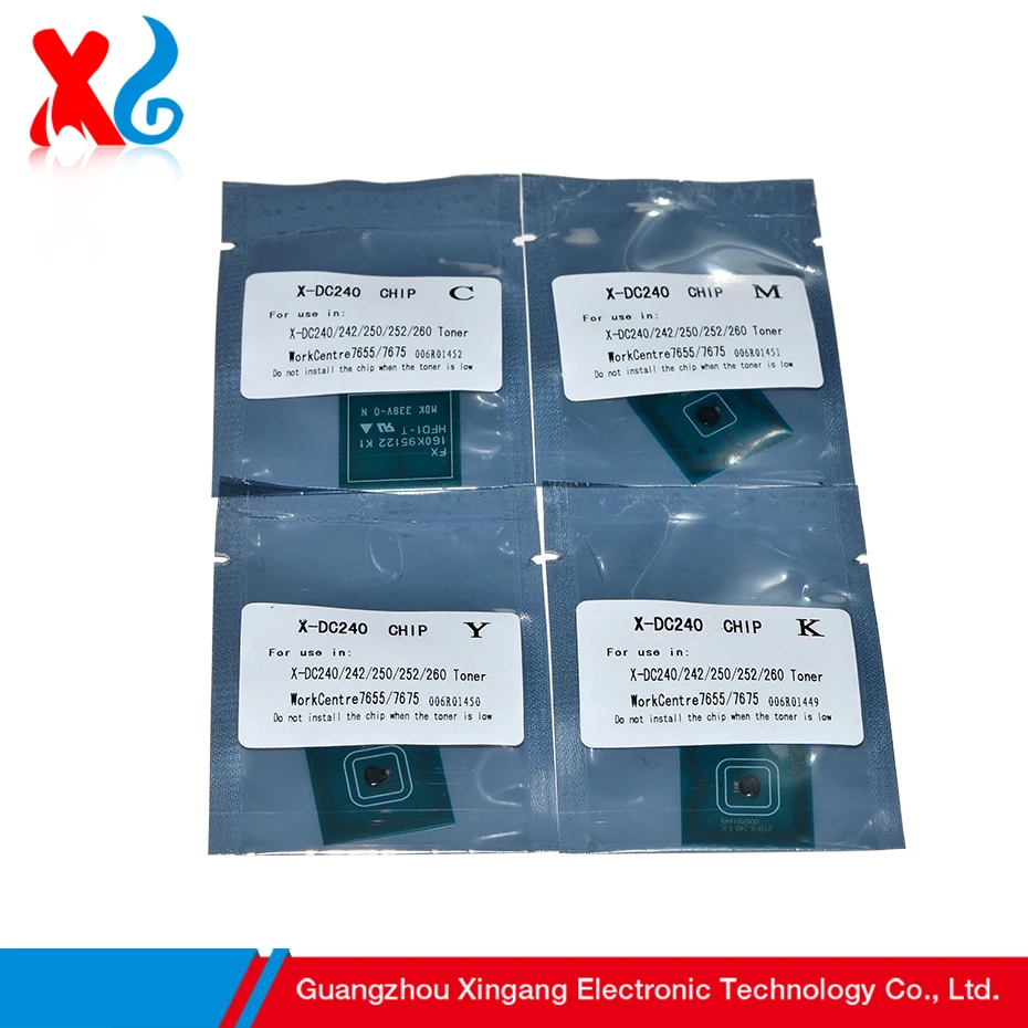 Совместимый чип тонера для Xerox DC242 DC240 DC 242 240 250 252 260 7655 006R01452 006R01451 006R01449|toner chips|chip