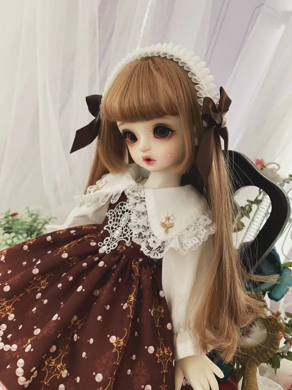 Blyth Одежда для кукол 1/6 платье для куклы белый кружевной воротник с цветочным украшением 1/6 1/4 BJD SD кукла 1/6 Blyth аксессуары для кукол