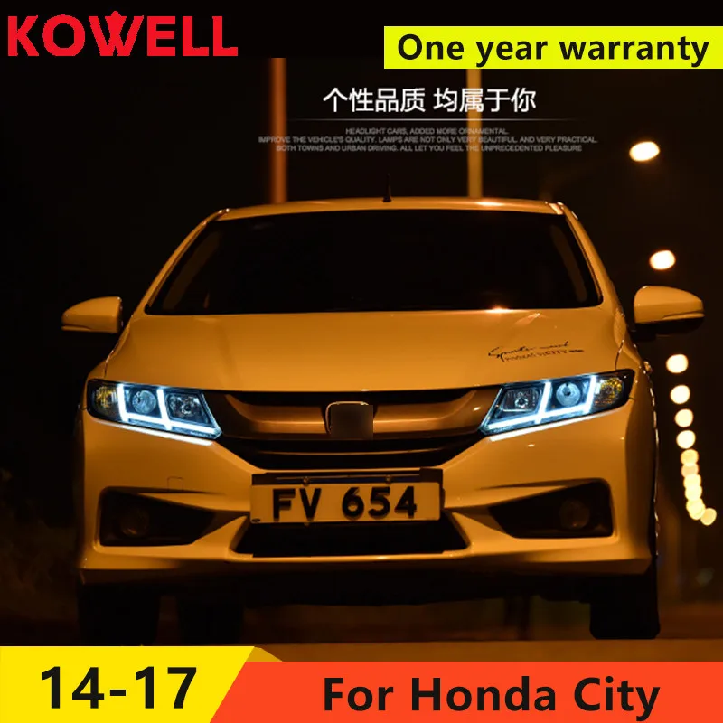 KOWELL стайлинга автомобилей для Honda City 2014 2016 светодиодный головной светильник