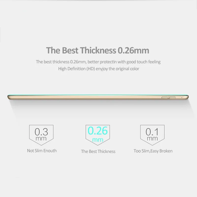 Для iPad 9,7 Новинка, Air 1 2, Pro 9,7 дюймов Высокое качество 9 H закаленное стекло экран защитный кожух пленка