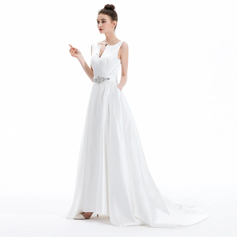 SOCCI/длинное вечернее платье с v образным вырезом украшенное кристаллами Vestido De Festa