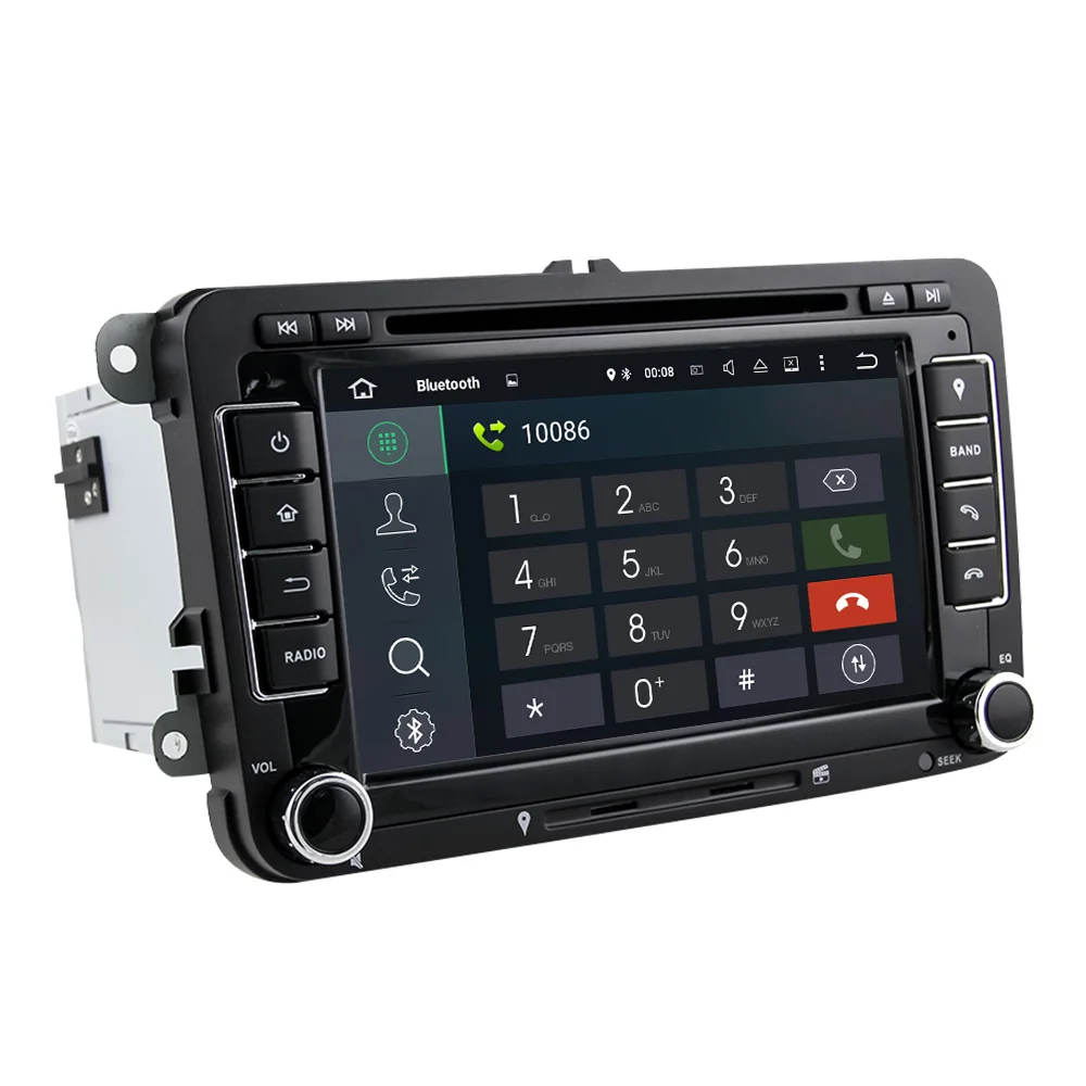 Eunavi 2 Din Android 9 0 автомобильный DVD плеер аудио радио GPS навигация для VW GOLF 6 Polo Bora JETTA B6