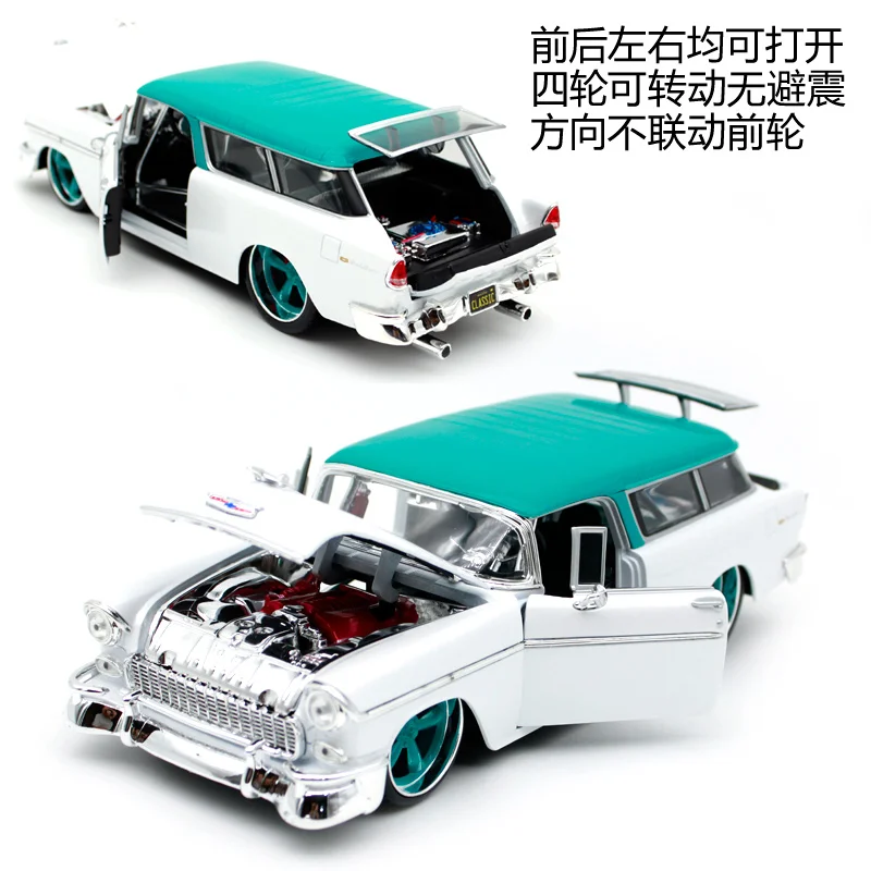 Винтажная белая модель автомобиля Maisto 1:18 1955 Chevrolet NOMAD литая новая игрушка в