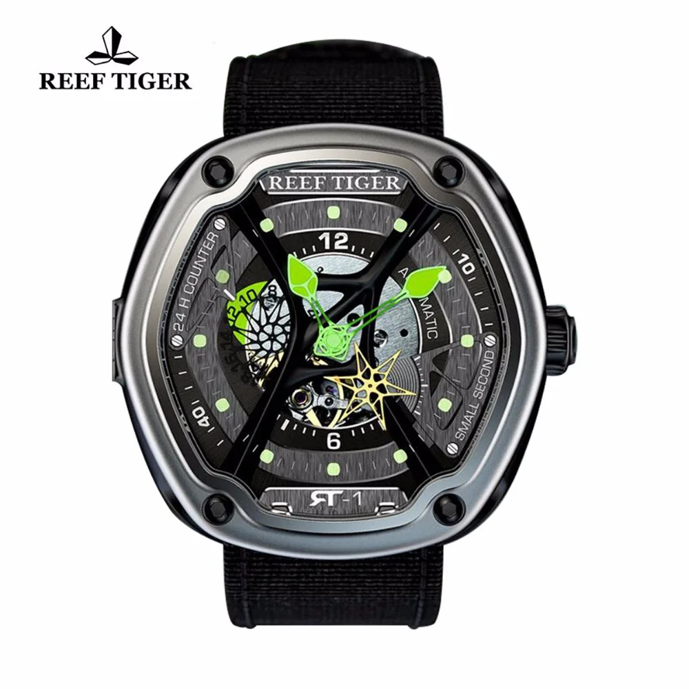 Мужские Роскошные часы для дайвинга Reef Tiger/RT Супер Светящиеся автоматические