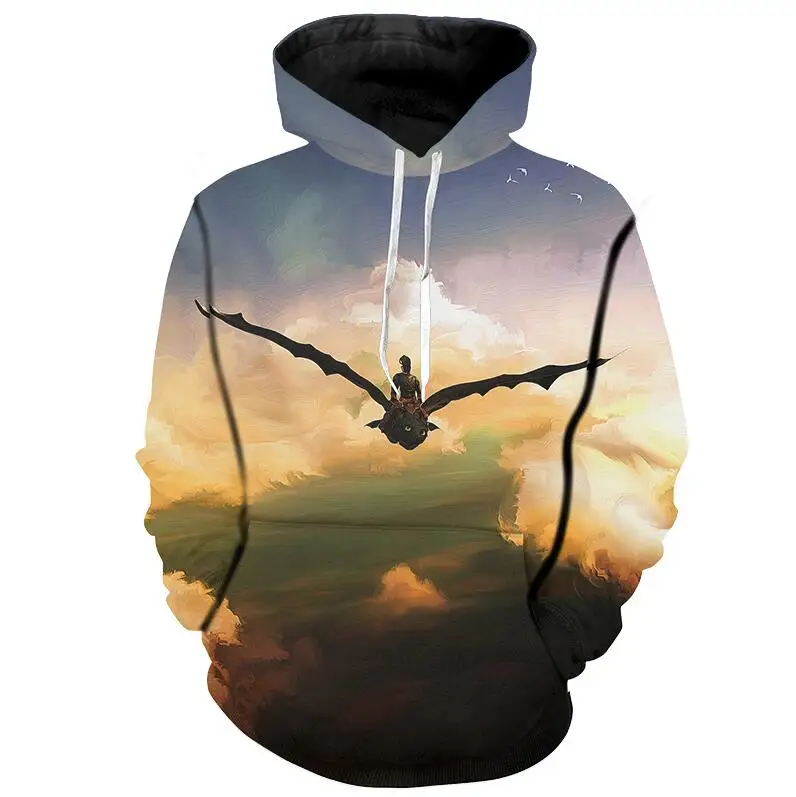 4 Cloudstyle Movie How To Train Your Dragon толстовки мужские хип-хоп Аниме толстовки 3D принт Беззубик пуловеры Забавные унисекс с капюшоном - Цвет: 4