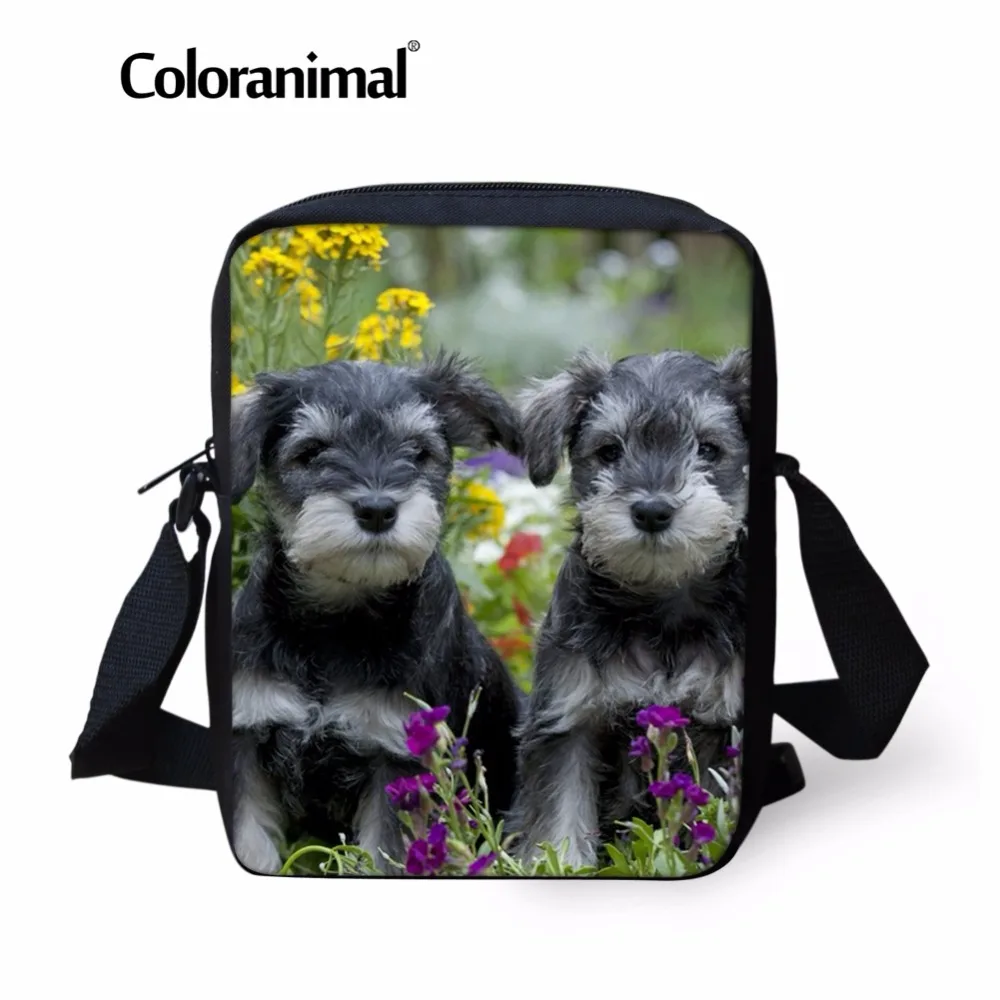 Coloranimal Kawaii 3D животных ризеншнауцера с принтом для девочек-подростков мини сумка