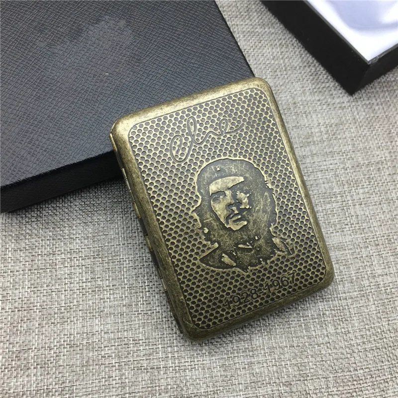 Винтажный стиль Mr.k 014 старые цветные мужские металлические портсигары Che Guevara