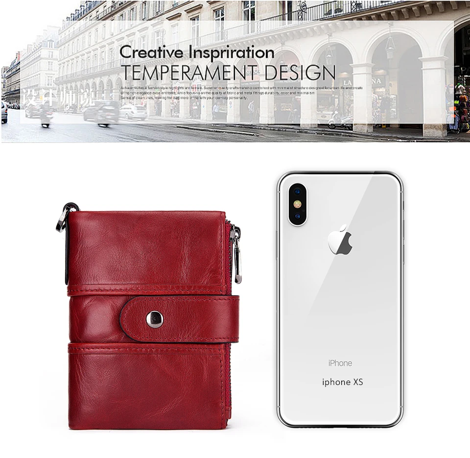 KAVIS Rfid Женский кошелек из натуральной кожи, Женский кошелек Portomonee, кошелек для монет, Короткий Мужской кошелек, качественная дизайнерская мужская маленькая сумочка для карт
