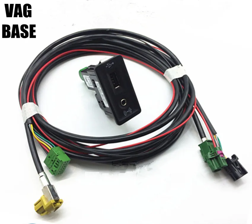 Для гольфа 7 MK7 CARPLAY USB AUX CarPlay MDI AMI установить розетка проводов 5QD035762E 5G0035222E|Рукоятки