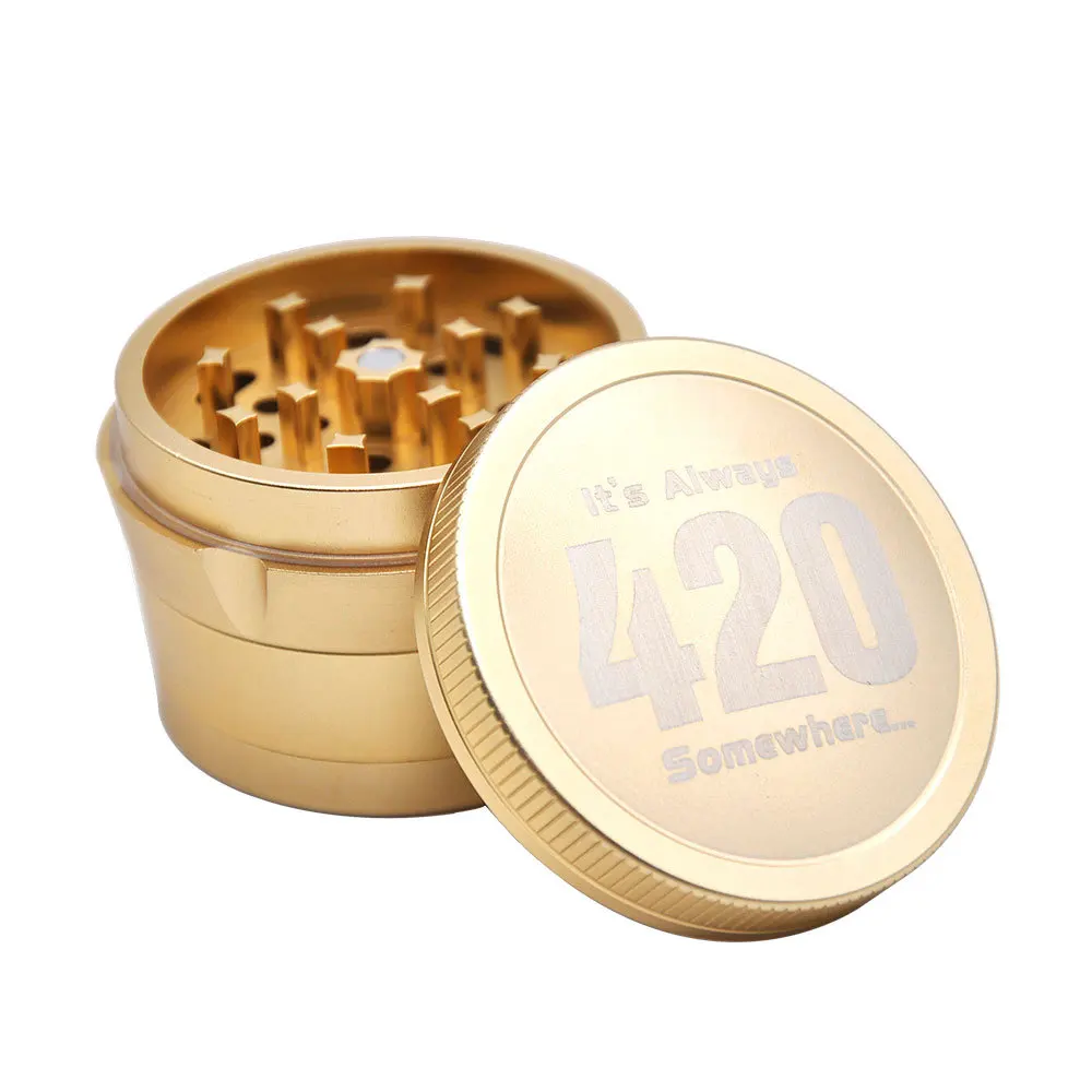 Горячая продажа 2019 новый стиль 4 слоя алюминия Dia.63mm кухонное для специй мельница