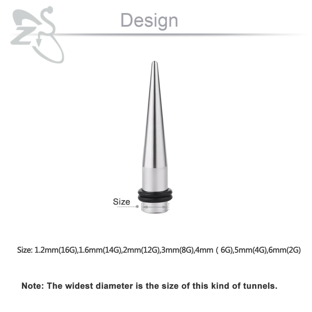 1 пара новый стиль унисекс модные серьги из нержавеющей стали с конической вилкой