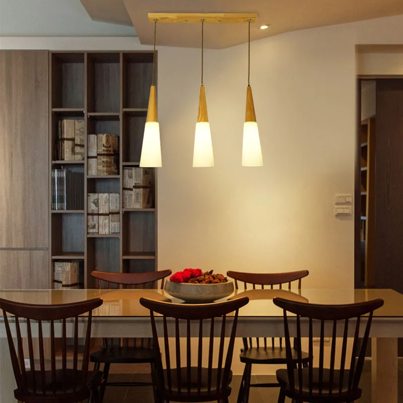 Деревянные подвесные колокольчики подвесной светильник для лестницы Стеклянные