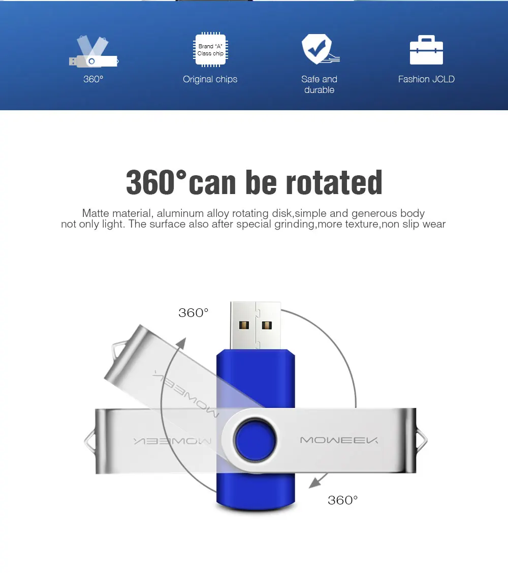 Moweek USB Flash Drive 64 Гб флэш-накопитель 32 Гб cle USB флеш-накопитель 128 ГБ оперативной памяти, 16 Гб встроенной памяти, 8 ГБ 4 ГБ флэш-накопитель реальные Ёмкость флеш-диск USB 2,0 oem изготовленный на заказ логотип