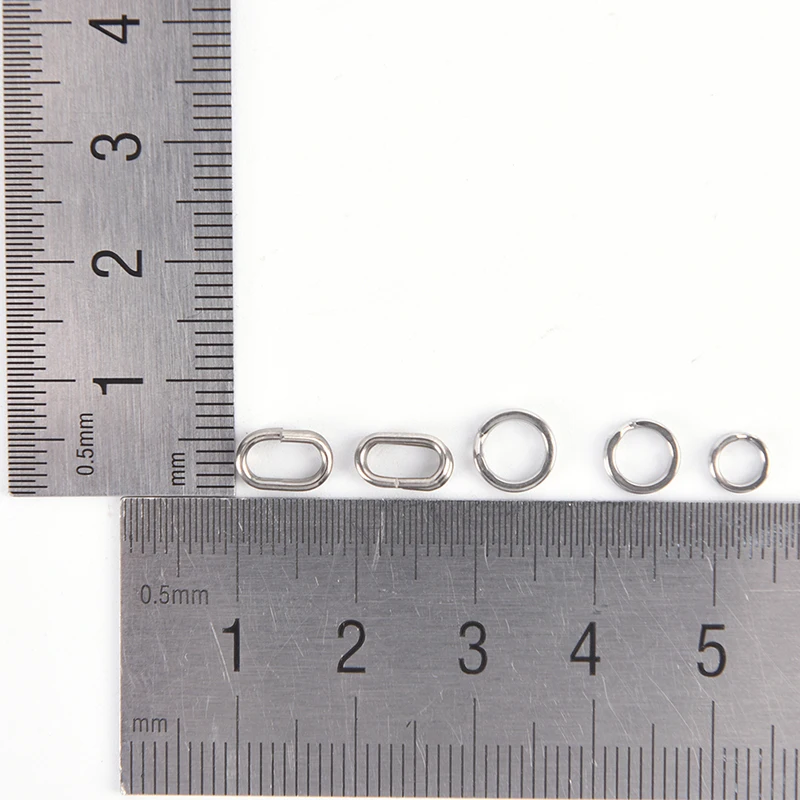 

Stainless Steel Fishing Split Rings Lure Solid Ring Loop For Blank Crank Bait Connectors Tackle Tool Kit 5sizes 200PCS