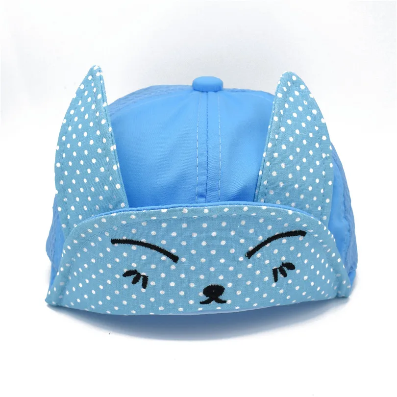 Горячая Детские Шапки модные детские Кролик козырек Бейсболки для женщин мягкая