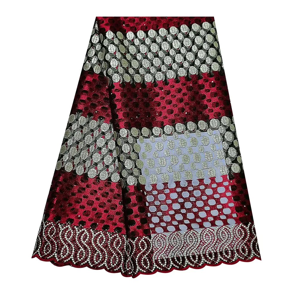 

African Lace Fabric 5 yards High Quality Guipure Lace Tulle French Embroidered Mesh Lace Fabric African Fabric Lace Wedding