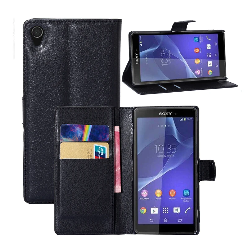 Роскошный стильный чехол-кошелек с подставкой из искусственной кожи для Sony Xperia Z3