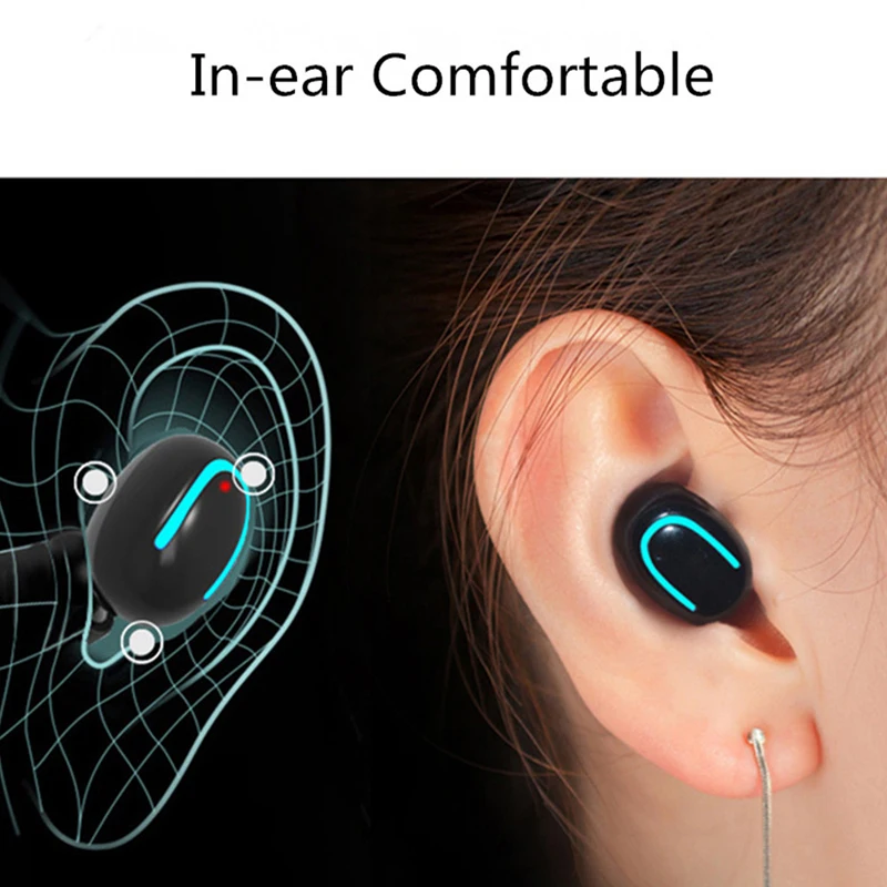 TWS Wireless Earphone Bluetooth Earpiece In ear Earbuds Headset For iPhone Samsung Huawei Xiaomi Android Cell Mobile Phone | Электроника