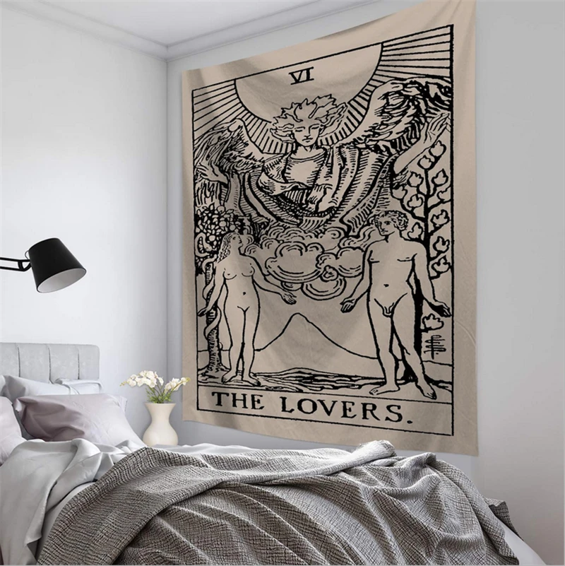 Tarot Card гобелен в стиле бохо настенная подвеска Астрология гадания покрывало для