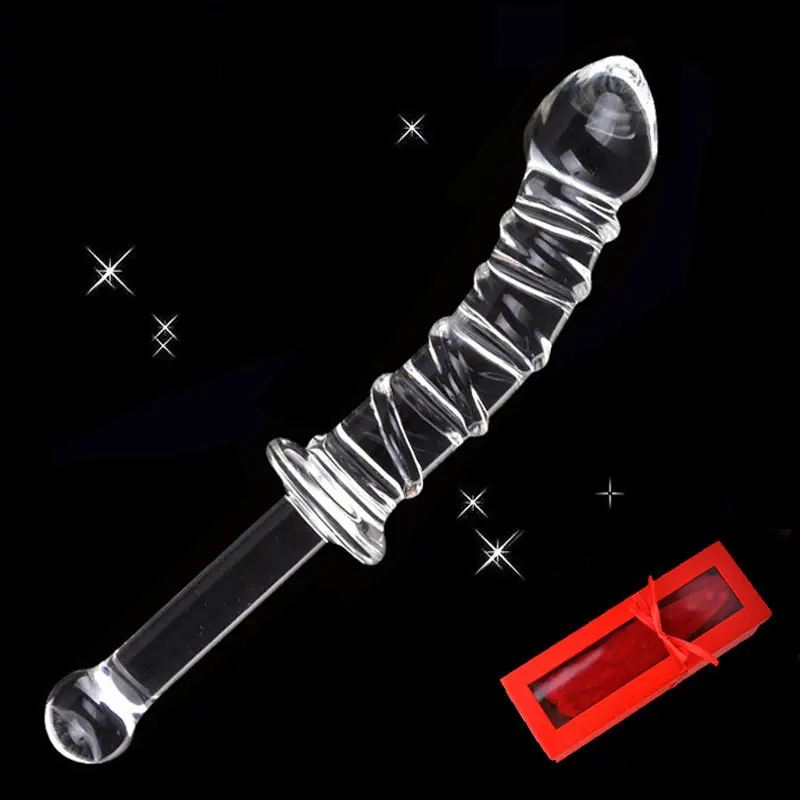 Новые секс игрушки для взрослых прозрачный стеклянный фаллоимитатор